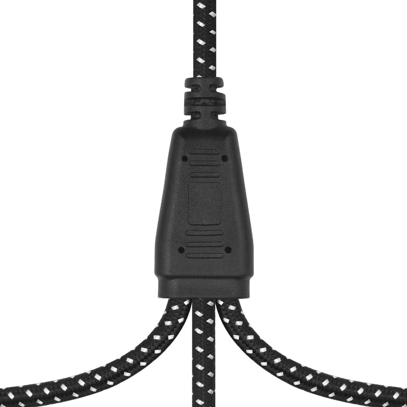 XLR Male to 3 Female Splitter Cable 2FT - Heavy-Duty Metal Braided Y-Spltr, Non-Slip Grip, 3-Way Audio Distribution for Mixers/Mics/PA 1 Male to 3 Female