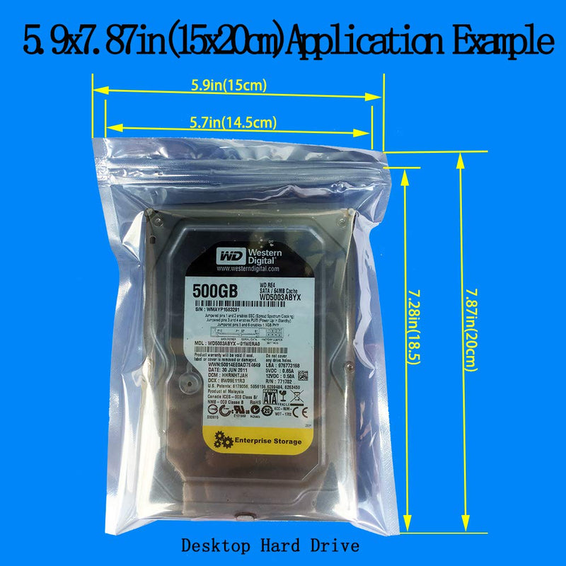 Anti Static Bags,ESD Bags,30pcs Mixed Sizes Antistatic Resealable Bags for 3.5 Hard Drive, 2.5 Solid State Drive,with Labels, ESD Shielding Bags for Varieties of Electronic Device 30pcs Mixed Sizes