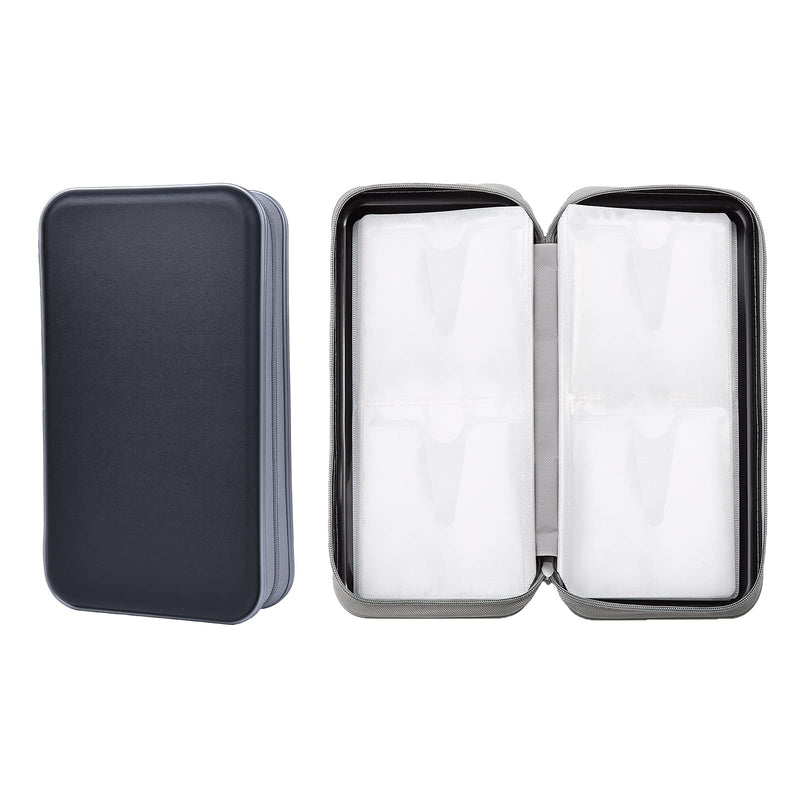 CD Case,96 Capacity CD Holder Hard Plastic CD Storage Wallet Protective CD/DVD Case Holder for Car Home Travel (96, Black) 96