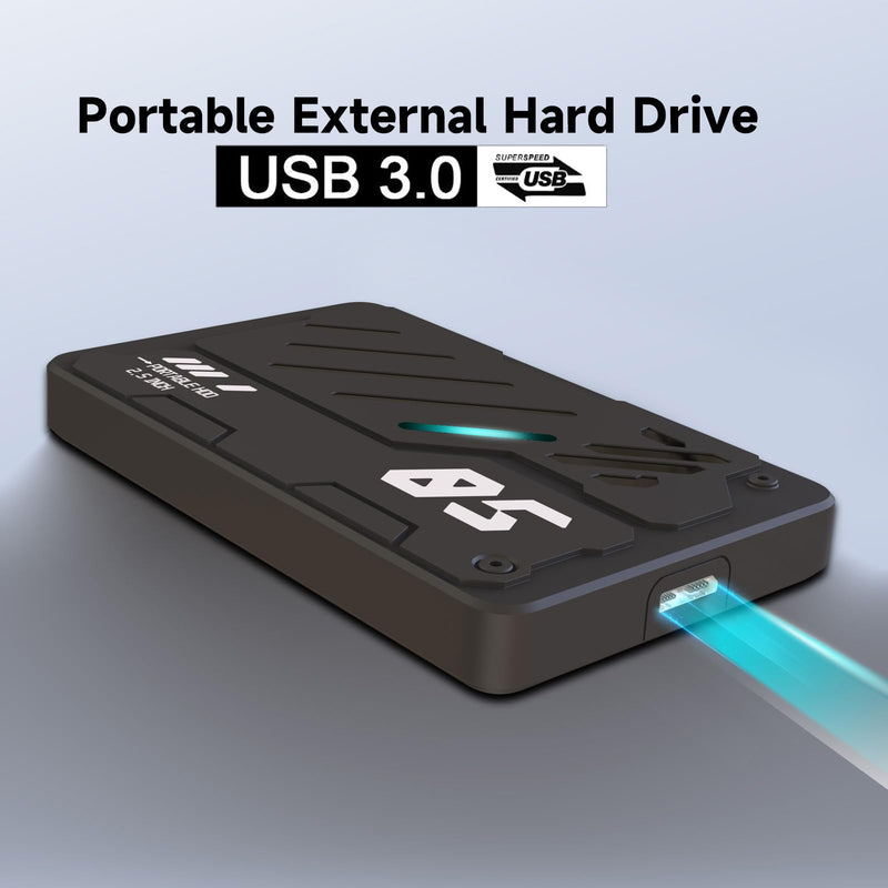 Ultra Slim Portable External Hard Drive USB 3.0 HDD Storage for PC, Laptop, Mac, Xbox one, PS4, PS5 (1TB) 1TB