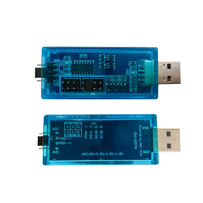 DSD TECH SH-U07A USB to TTL Adatper with CH340C Chip Support 5V 3.3V 2.5V 1.8V Logic Level