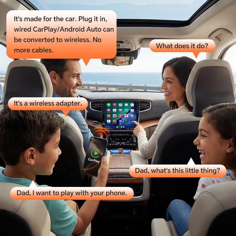 Wireless CarPlay Adapter 2-in-1 for Android Auto - CarlinKit Mini Ultra3 | Wired to Wireless | for with iPhone (iOS 10+) & Androi.d (Andro.id 11+) | for Cars OEM CarPlay & Android Auto (2016+)