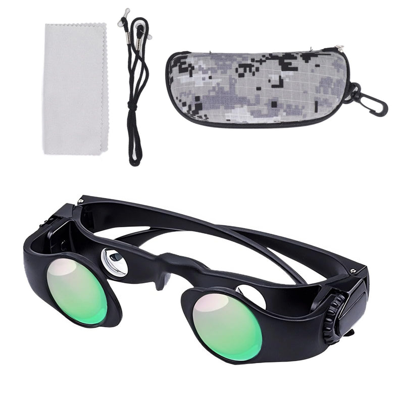 Yoidesu Hands Binocular Glasses for Fishing Bird Watching, HD Optical Lens Portable Binoculars and Opera Glasses, 8X Magnification, Adjustable Focus Distance, Fishing Companion