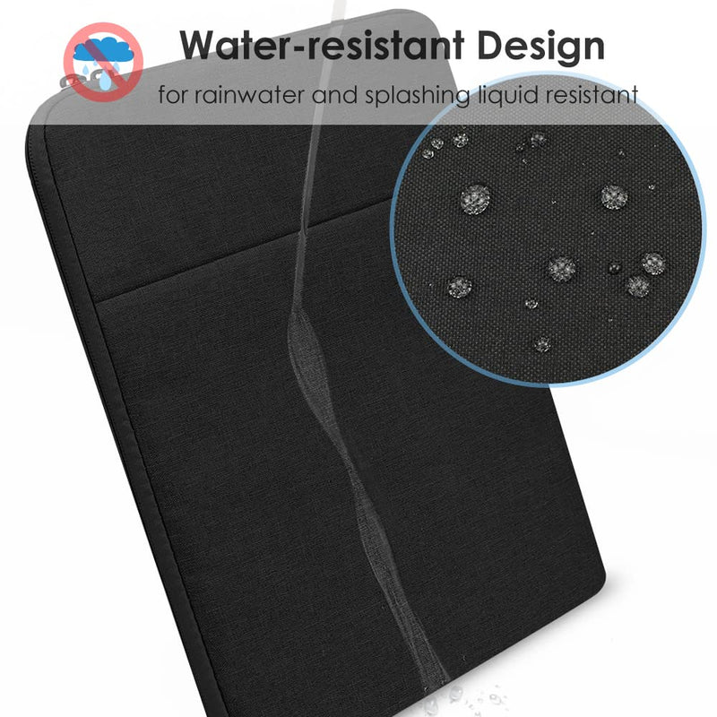 ProElife 13-Inch Laptop Sleeve Case for 2024-2022 MacBook Air 13.6 inch with Apple M3 M2 Chip & 2022 MacBook Pro 13.3 inch M2 Chip Accessory Traveling Carrying Canvas Bag Cover Simple Case (Black) Black