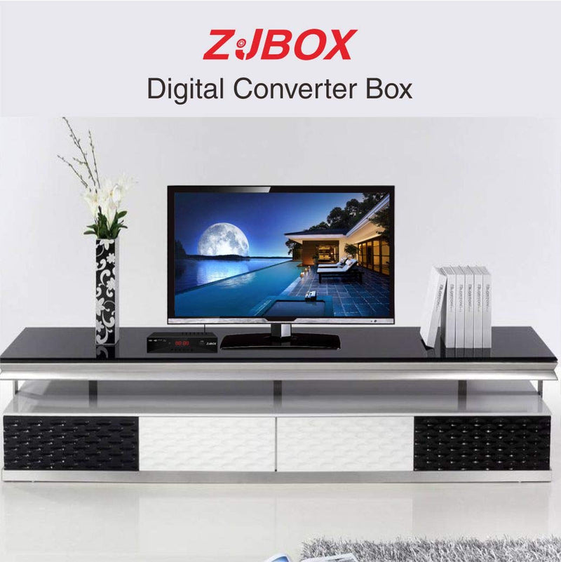 [AUSTRALIA] - Digital TV Converter Box, ATSC Tv Tuner - ZJBOX for Analog HDTV Live 1080P with Recording&Playback,HDMI Output, Timer Setting Tuner Function Digital Channel Free 