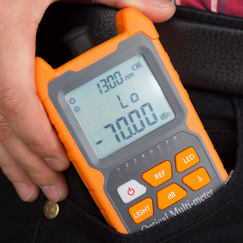 [AUSTRALIA] - Mini Optical Fiber Power Meter FC/SC/ST Universal Interface Fiber Tester Integrated OPM, VFL, and RJ45 Functions Li-ion Battery USB Charge (OPM&VFL-2Mw-Li) OPM&VFL-2Mw-Li 