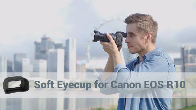 JJC Silicone Eyecup Viewfinder for Canon EOS R10 Camera, Extended Design