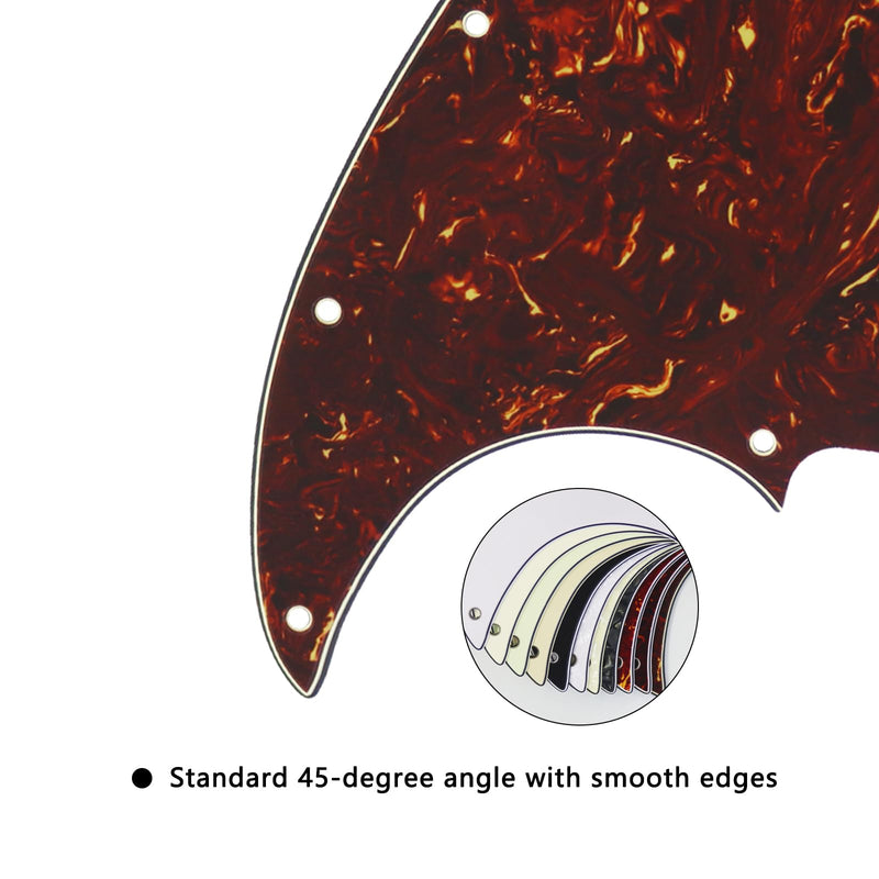 [AUSTRALIA] - 10-Hole J Bass Pickguard for Fender American/Mexican-Made Standard Jazz Bass | Multiple Color Options - Retro Turtle 