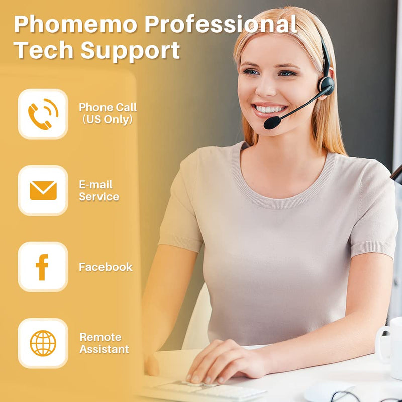 Phomemo M120 Label Maker- Barcode Printer Bluetooth Thermal Label Machine 2 Inch 50mm for Retail, QR Code, Small Business, Compatible with Android, iOS & PC, Black B/1 Roll Label