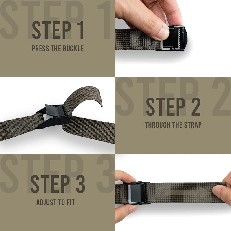 Trail Camera Straps, Game Cam Mounting Straps w/Durable Alloy Buckle, 6 ft. Long Hunting Utility Strap for Hanging Deer Camera Tree Stand, 25mm Width, Brown, 4-Pack Brown-4 Packs