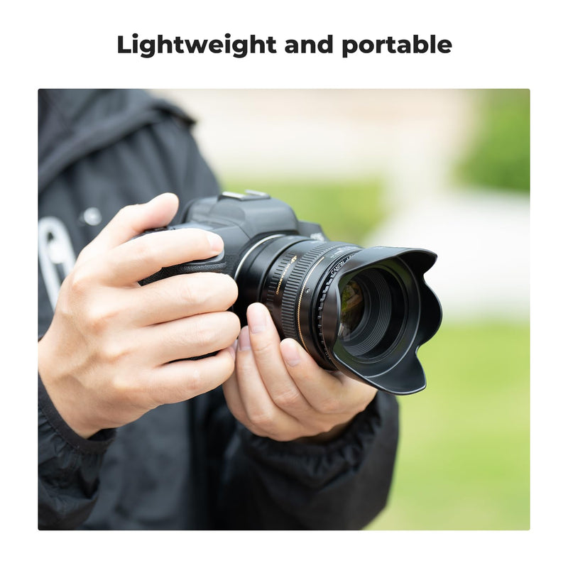 [AUSTRALIA] - K&F Concept 58mm Tulip Flower Lens Hood for Canon Rebel T8i T7 T7i T6i T6 T6s T5i T5 T4i T3i SL3 SL2 SL1 DSLR Cameras with RF24-50mm F4.5-6.3 is STM, EF 75-300mm f/4-5.6 III,EF 50mm f/1.4 USM Lens 
