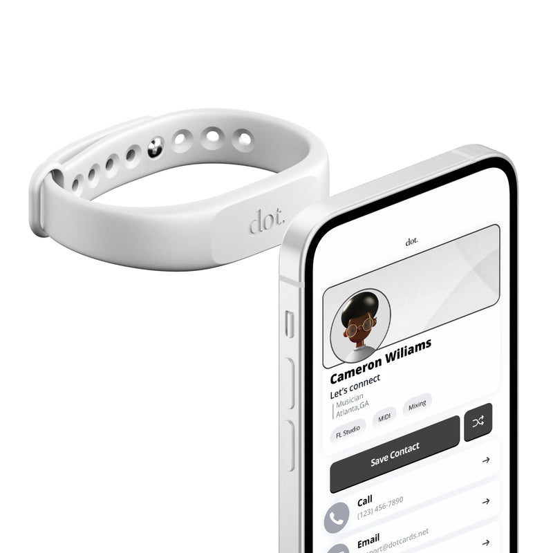dot. Pack - Digital Business Card Starter Pack - Tap to Share - iPhone & Android (White)