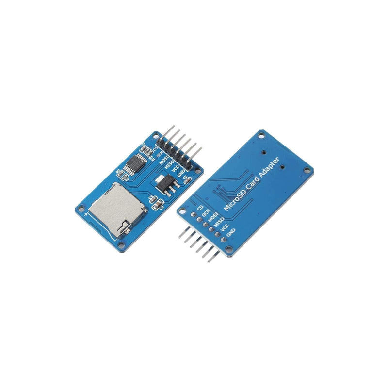 2pcs Micro SD Card Module Storage Board 6-pin TF Card Memory Adapter Reader Module SPI Interface Compatible with Ar-duino