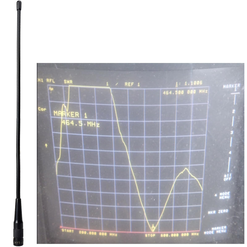 [AUSTRALIA] - HYS GMRS HT Pre Tuned SMA Male Base Antenna, UHF 462-467Mhz Walkie Talkie Antenna for 460-470Mhz Midland WOUXUN Motorola Kenwood Icom Vertex Blackbox HYT Hytera Two Way Radio Black 2PCS (462-467Mhz) 