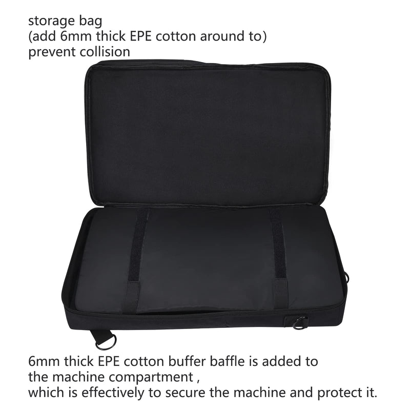 Travel DJ Controller Bag for Pioneer DDJ-200, DDJ-FLX4, DDJ-400, DDJ-SB3 & Roland DJ-202 - Protective Case with Zippered Accessory Pocket & Detachable Shoulder Strap (2937), Black