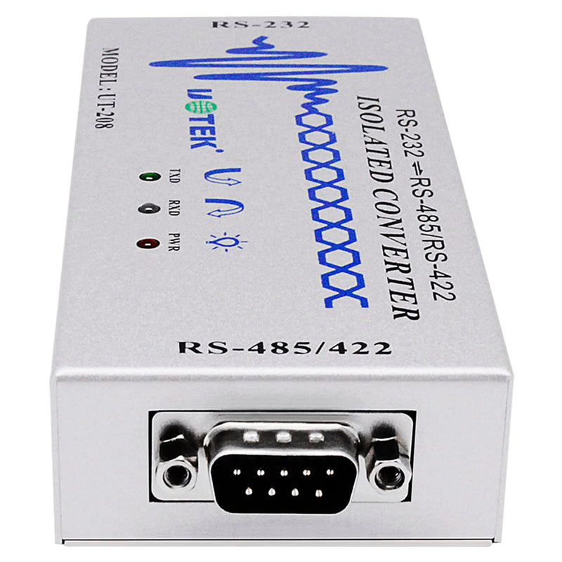 RS232 to RS485 RS422 Isolated Converter RS-232 to RS-485 RS-422 Built-in Optical Isolation Adapter Support All Operating System UT-208