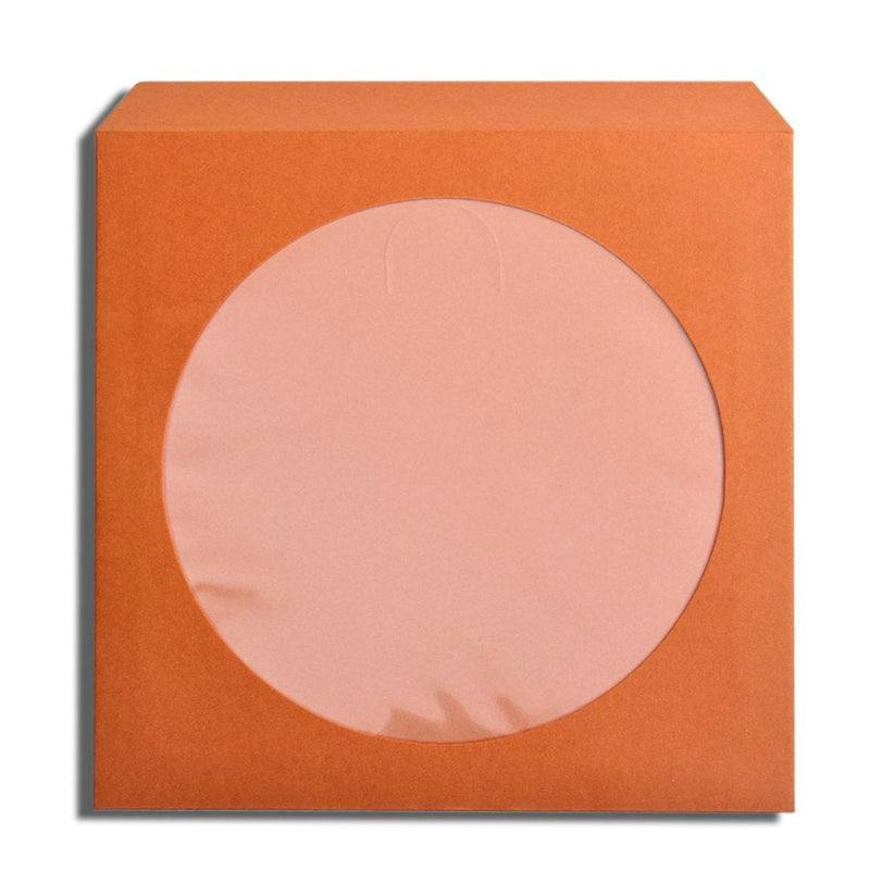 [AUSTRALIA] - Flexzion DVD CD Sleeves 100 Pack - Premium Paper CD Sleeves for Music Movie Video Game Disc - Thick Disc Sleeve CD Envelopes Storage with Window Cutout and Flap, Orange 