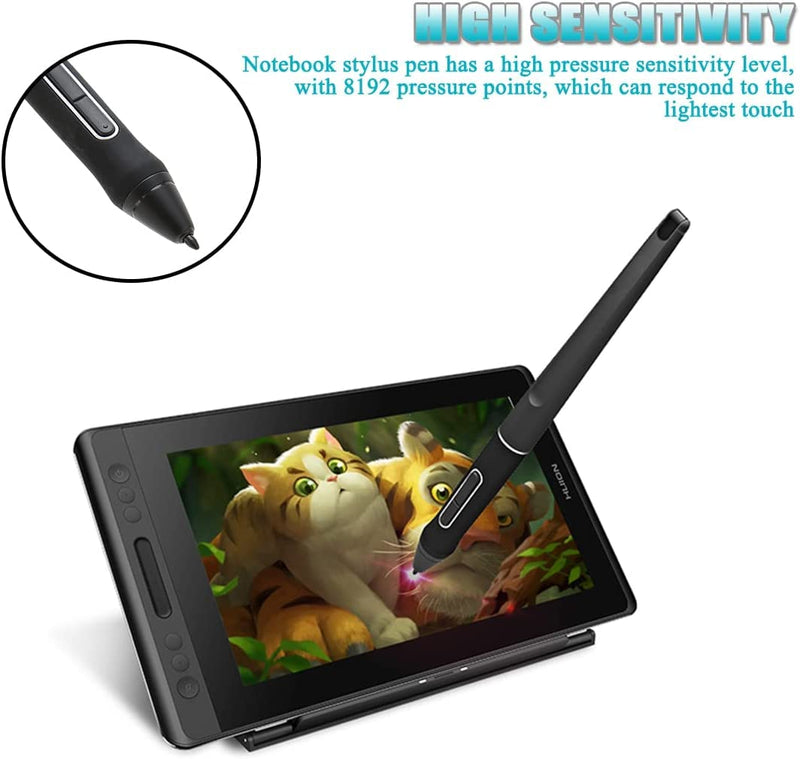 Stylus Digital Pen for Touch Screens,Stylus Smart Pencil,PW507 Portable Graphic Tablet Pen 8192 Level High Sensitivity Digital Tablet Stylus Black for HUION Tablet Kamvas Pro 12/13/16/Kamvas 16/20