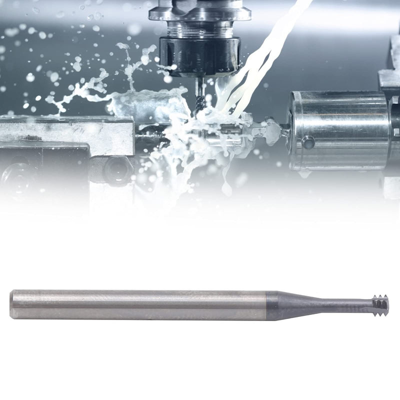 Cutting Cutter, 3-Tooth Metric 60° Tungsten Steel Thread Cutter, M4 x 0.7 x D4 x 50, Can Be Used for Aluminium, Copper, Stainless Steel, Alloy Steel