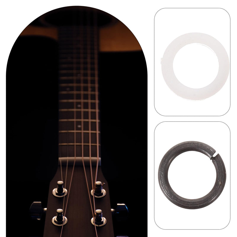10 Pairs Guitar Peg Spacer Portable Guitar Gasket Tuner Supply Guitar Tuning Peg Gasket Guitar Spacer for Tuner Replaceable Tuner Washer Tuner Peg Washers Tuner Guitar Pads