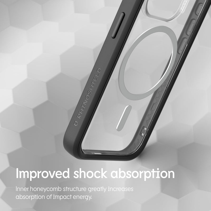 RhinoShield Mod NX MagSafe Compatible Case for iPhone 15 Pro Navy Blue | Strong Magnetic, Bumper Case with Backplate, Modular 2 Way Design, Military Grade Drop Protection