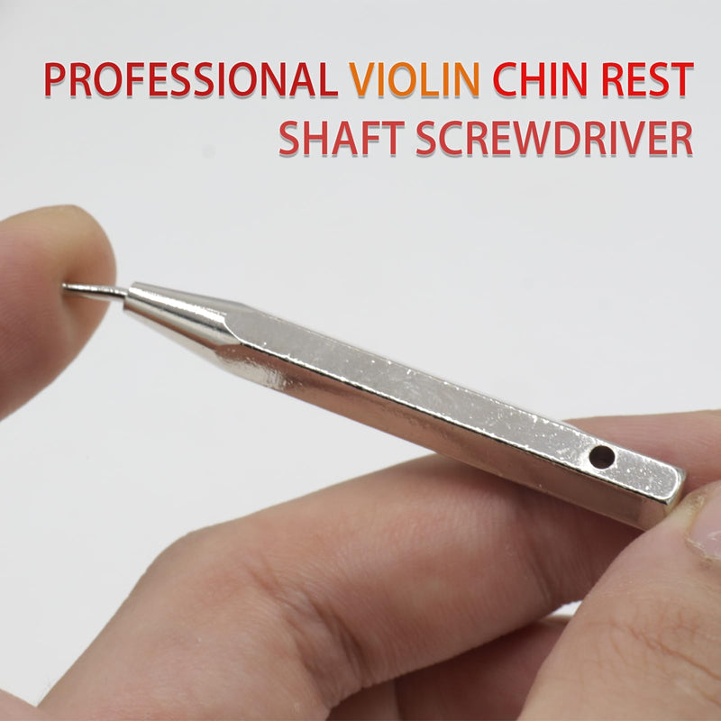 [AUSTRALIA] - Professional Violin Chin Rest Shaft Screwdriver, Violin Chinrest Installation Adjustment Tool, Easily Secure Replace Violin Chin Rests, Convenient Violin Accessory Silver 
