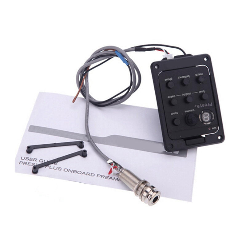 Acoustic Guitar EQ Equalizer Guitar Pickup Tuner Amplifier Guitar Preamp Onboard Guitar Pickup Guitar Tool for Acoustic Guitar Musical Instrument shman 301