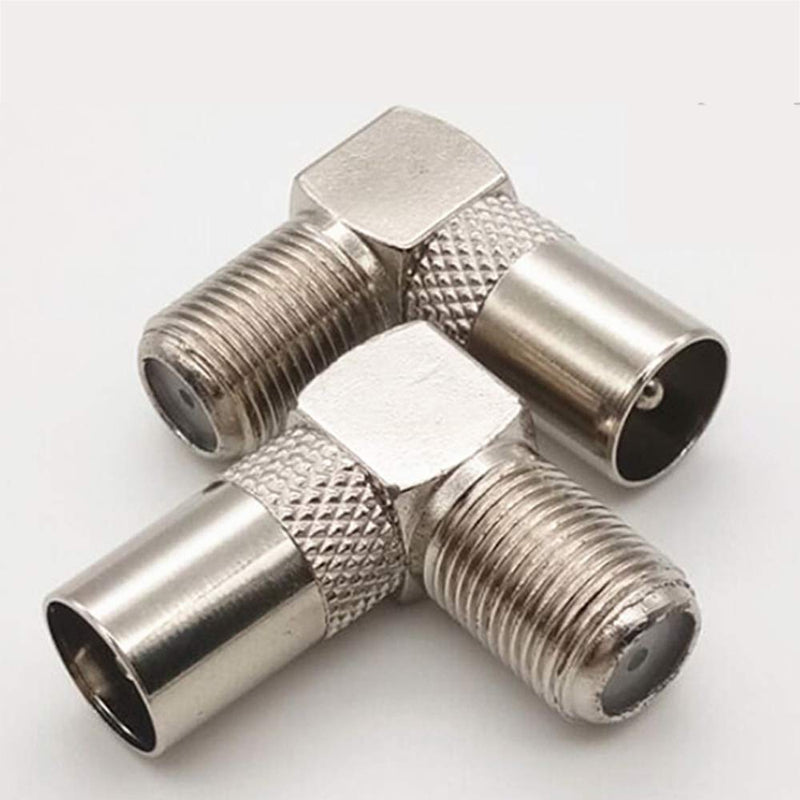 [AUSTRALIA] - Greluma 4pcs 90 Degree F Type Female to PAL Male/Female Right Angle Satellite Antenna RF Coaxial Adapter F TV Connector Angle-4 