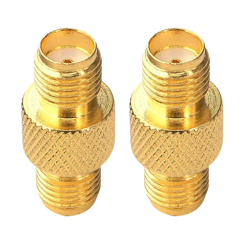 onelinkmore SMA Connector FPV Antennas Radio Adapter SMA Female to Female Barrel Adapter Antenna Jack Adapter SMA to SMA Coupler Adapter for Antennas Wireless LAN Devices Coaxial Cable Pack of 2