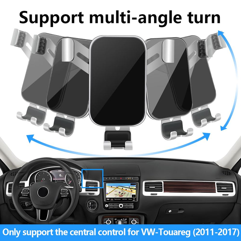 Car Phone Holder for Volkswagen Touareg 2011 2012 2013 2014 2015 2016 2017 VW Auto Interior Accessories Best Cell Phones Mount Cellphone Mobile Cradle Charging Navigation Bracket Screen Stand
