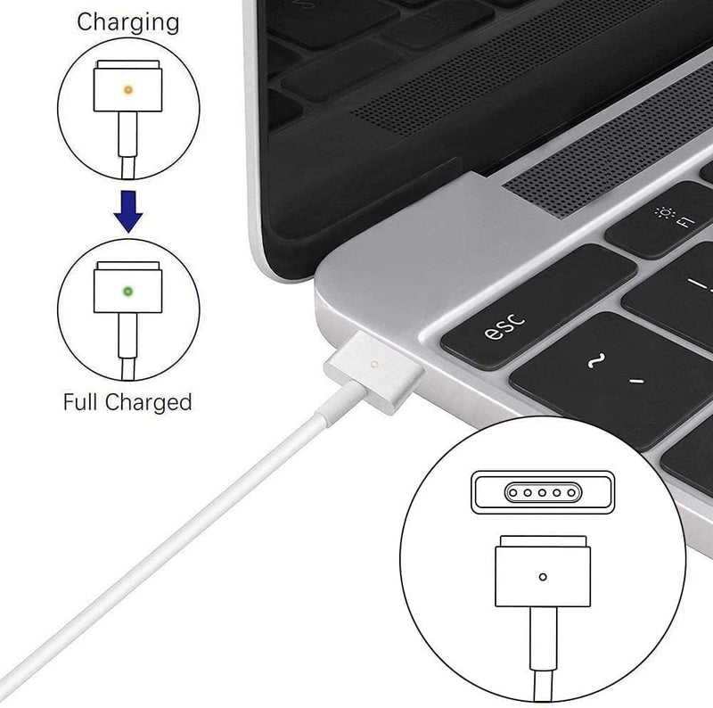 Mac Book Pro Charger, Replacement for Mac Book Pro/Mac Book Air 60W AC 2 T Connector Power Adapter,Compatible with Mac Book Pro/Mac Book Air 11 inch and 13 inch（Applicable to Late 2012-2017）