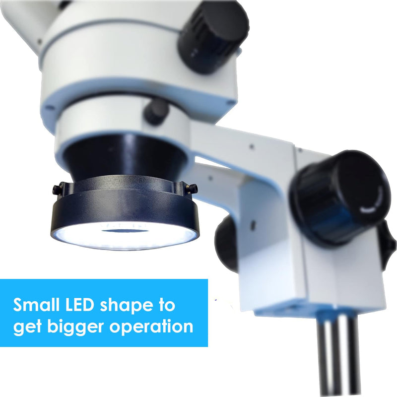 [AUSTRALIA] - Light Microscope LED Ring Illuminator, USB Adjustable LED Ring Light for Industry Monocular Binocular Trinocular Stereo Microscope & Camera (CW WW 96 LED) 