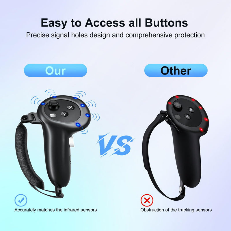 Head Strap for Meta Quest 3, Lightweight and Comfortable Cushion VR Headset Strap Hand Grips, Adjustable Elite Head Strap and Controller Grips Replacement Balanced Fit for Oculus Quest 3 Head Strap for Meta Quest 3