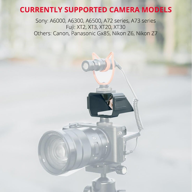 Plastic Camera Selfie Vlog Flip Up Mirror Screen 3 Cold Shoe Mounts Compatible with Sony A6500/6300 Compatible with Fuji XT2/3/20/30