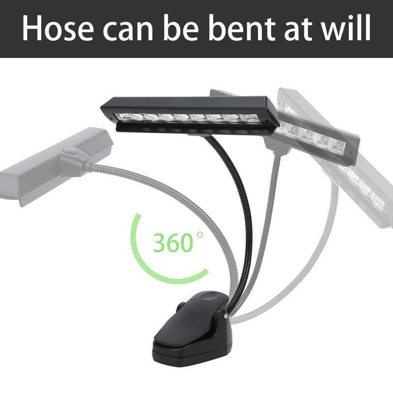 [AUSTRALIA] - Super Bright Music Stand Light, Eye Caring Clip on Piano Light, USB Rechargeable, Long Lasting up to 1000 Hrs, for The Piano, Sheet Music, Guitar 