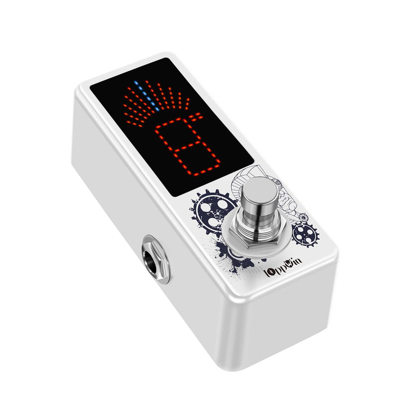 LT-910 Chromatic Tuner with LED Display & Precise Strobe Mode (0.1% Accuracy) - Metal Shell, True Bypass, Compact Design for Guitar/Bass/Violin