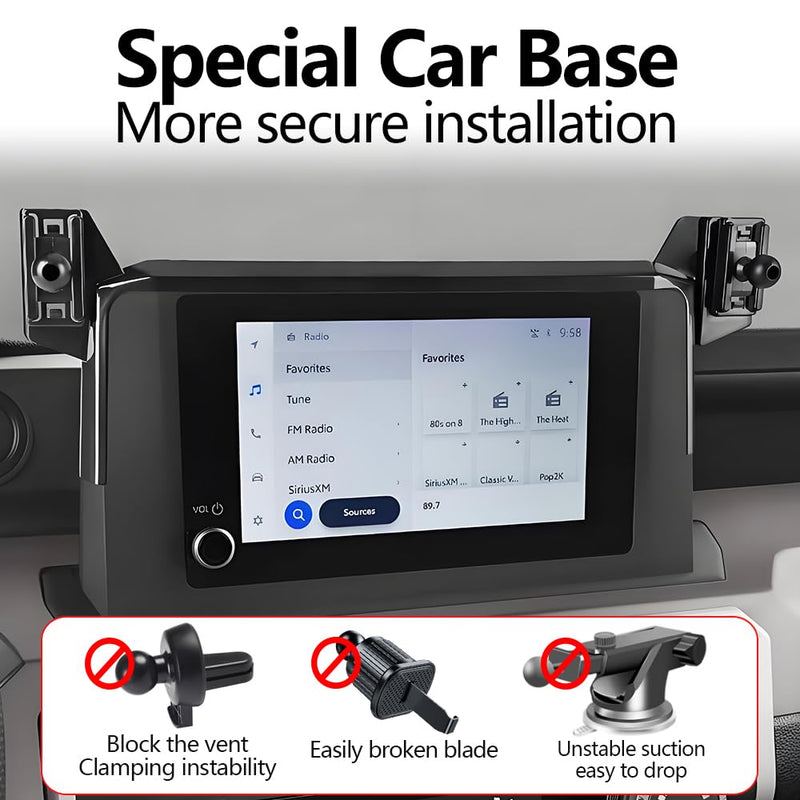 Car Phone Holder Mount for Toyota Tacoma 2024 2025 2026，4Runner 2025 2026【8-inch Screen】 Auto Accessories Navigation Screen Bracket Interior Decoration Mobile Cell Phone Mount For Toyota Tacoma 2024-2026【8-inch screen】