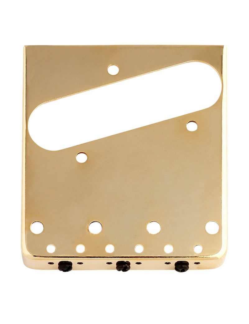 [AUSTRALIA] - Rubatone Guitar Bridge Tailpiece 3Pcs Zinc Saddles Bridge Top or Bottom Load Ashtray Style for Vintage Tele Telecaster Style Electric Guitar Parts Gold. 