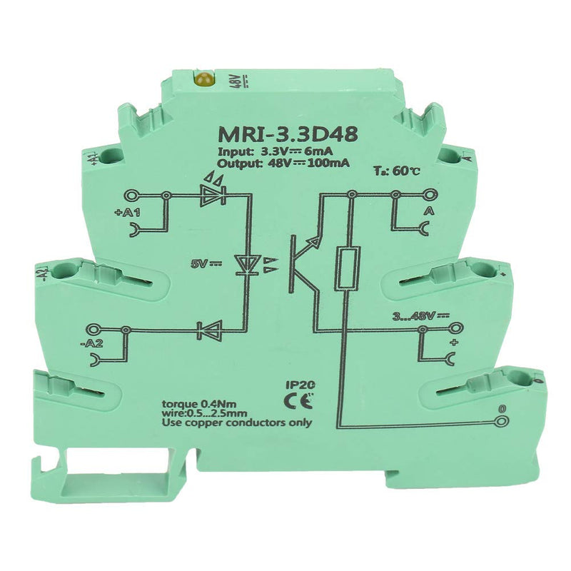 [AUSTRALIA] - Optocoupler, PLC Relay, MRI-3.3D48 DC Separates Photoelectric Coupler Separating PLC Relay Module Input 3.3VDC Output 3-48VDC 