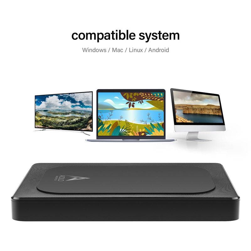 Aiolo Innovation 500GB External Hard Drive Ultra Slim Portable HDD-USB 3.0 for PC, Mac, Laptop, PS4, Xbox one,Xbox 360 HD-A4 | for PC, Mac, Laptop, PS4, Xbox one,Xbox 360-Super Fast Transmission Black