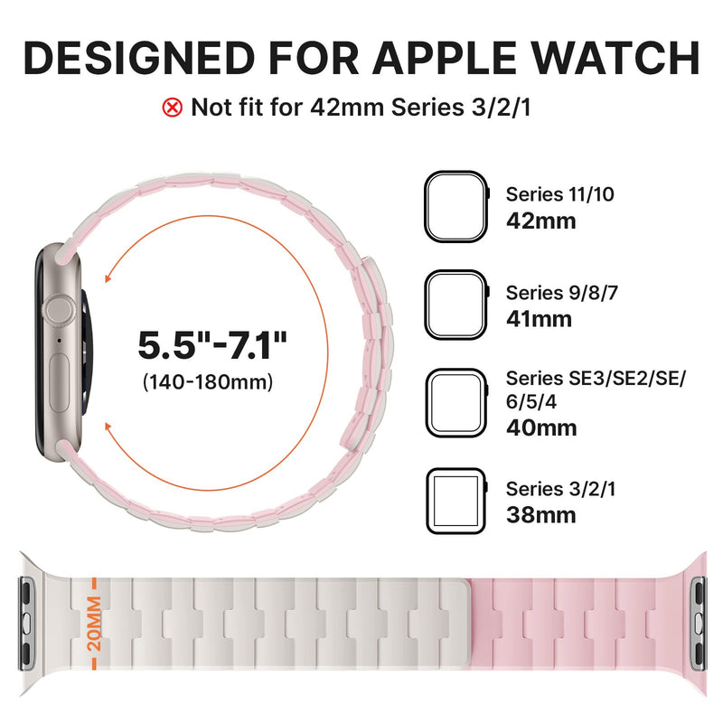 Bandletic Dual-Sided Magnetic Reversible Band Compatible with Apple Watch
