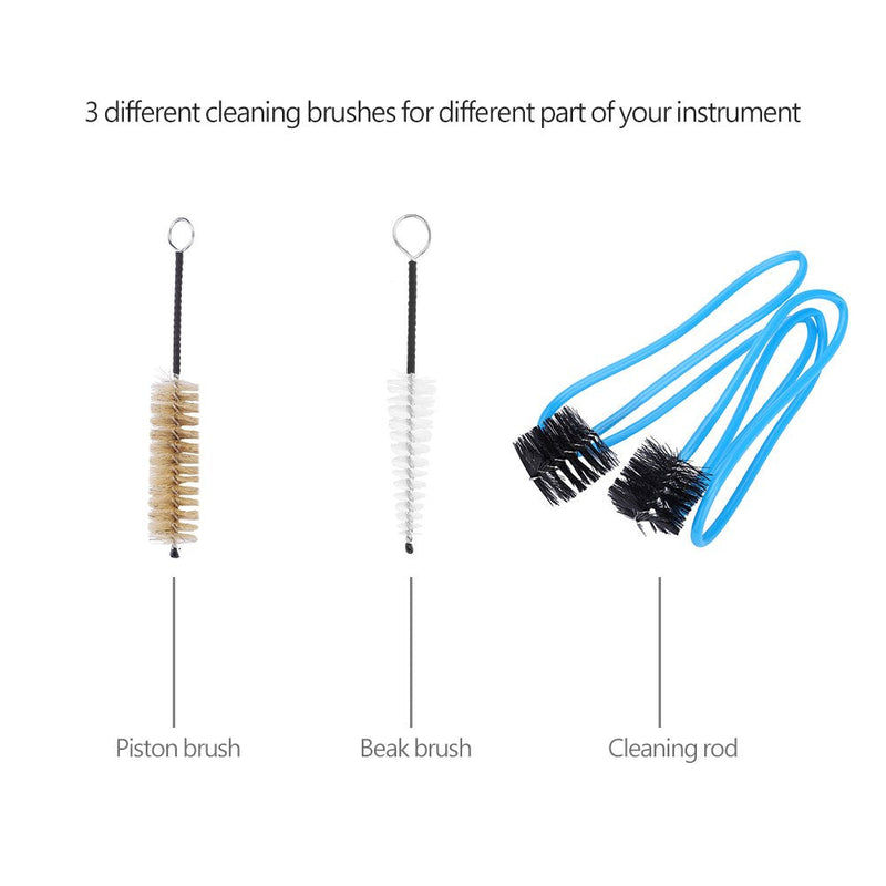ZJchao Brass Instrument Cleaning Set Kit Tool for Trumpet Trombone Tuba Horn Players
