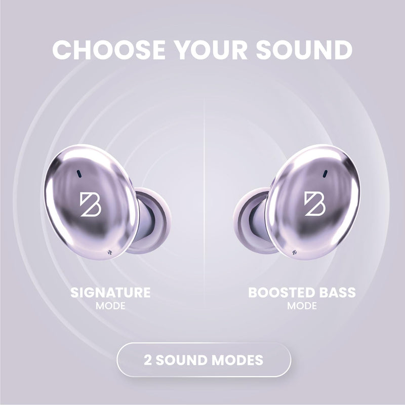 Back Bay Audio Mini Wireless Earbuds for Small Ears, Award-Winning Sound | Sweatproof Bluetooth Earbuds, Deep Bass, Tech Fitness Gifts for Men, Comfortable Bluetooth Ear Buds for Women B. Lavender