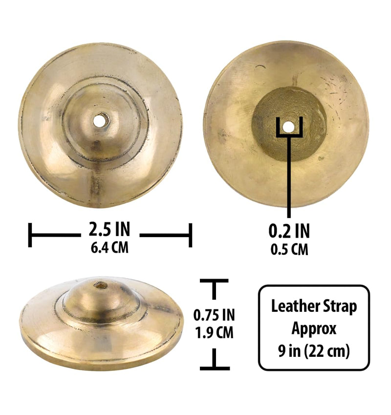 Mudra Crafts Tibetan Tingsha Bells - Yoga Chimes with Tingsha Cymbals for Meditation 2.5 Inches Plain