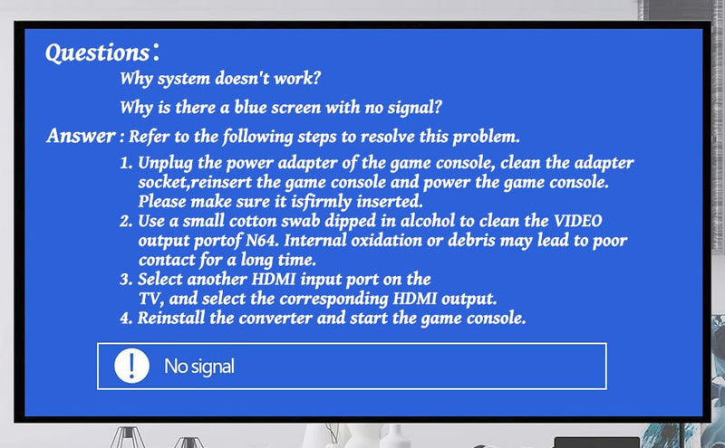N64 to HDMI Converter Adapter Support 16:9/4:3 Conversion, HDMI Link Cable for N64 /SNES/NGC/SFC（Plug and Play） N64 Adapter
