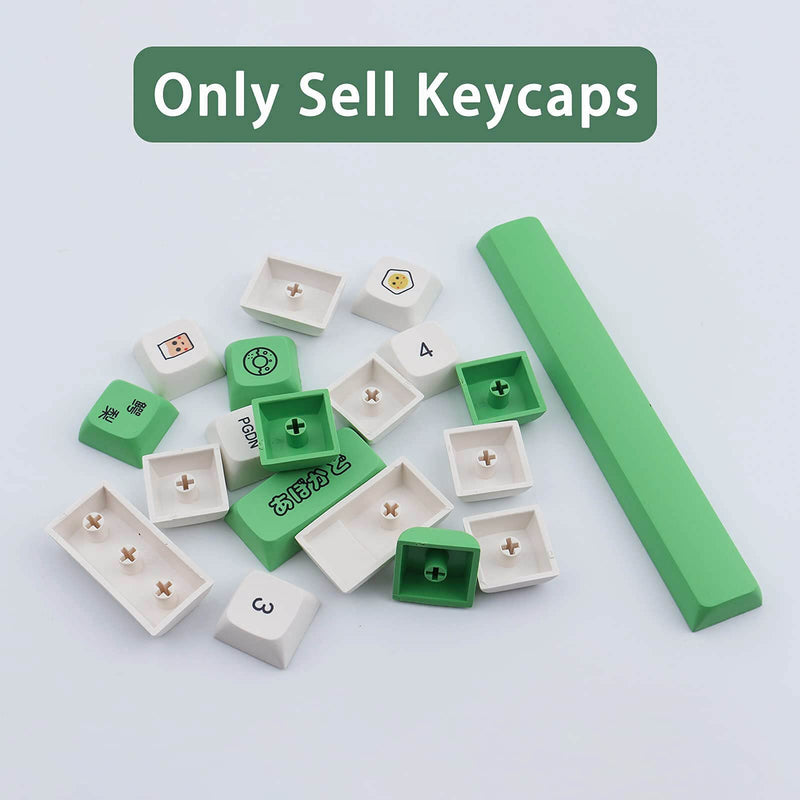 PBT Keycaps 137 Keys Avocado Milk XDA Profile Keycaps Dye-Sublimation Japanese PBT Keycap Set for Cherry Gateron MX Switches Mechanical Keyboards