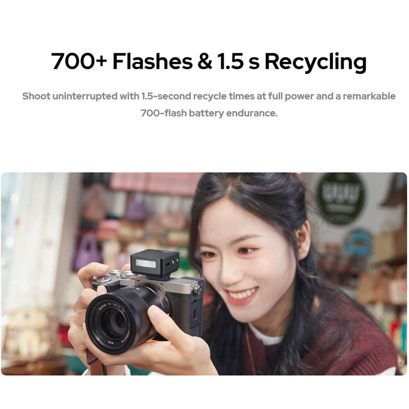 GODOX iT20N Mini Camera Flash iT20 for Nikon with TTL Auto-Metering 1.5s Recycling 700 Flashes Built-in Lithium Battery with Magnetic Diffuser Filters Compatible with Mirrorless Nikon Camera Black