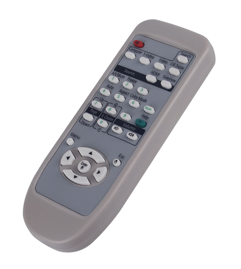 VINABTY Replaced Remote fit for Epson Projector EB-W6 EP700 EX70 EX31 EX3200 EX5200 EX51 EX71 EX7200 PowerLite 826W+/ 84+/ 85+/ 92/93/ 935W/ 95/ 96W/ S7/ S9/ W7/ X9/ W6 Home Cinema 700