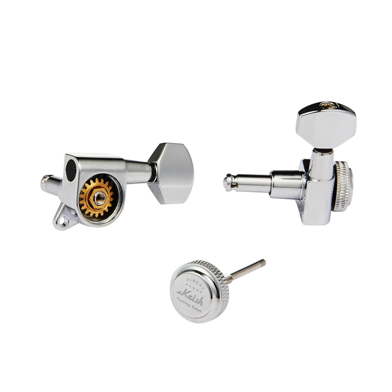 Guitar Locking Tuners 18:1 Guitar Tuning Keys Pegs Locking Tuning Machines Heads for Strat/Tele/Les Paul Electric/Acoustic Guitars Chrome Right Right Handed 6R