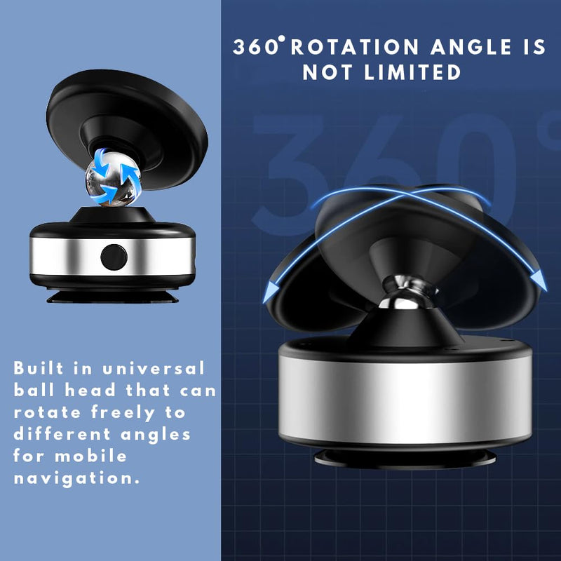 2in1 Automobile Holder Electric Sunction Mount with Wireless Charger Vacuum Absorption Car Phone Holder - 1 Piece White White Version 1